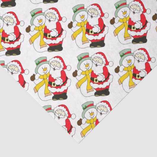 Snowmen en Santa Tissuepapier (Detail)