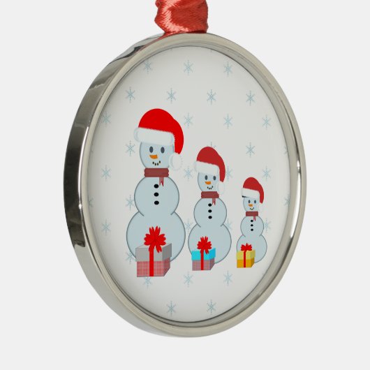 Snowmen en sneeuwvlokken voor kerstmis metalen ornament (Rechts)