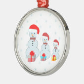 Snowmen en sneeuwvlokken voor kerstmis metalen ornament (Links)