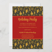 Snowmen en Snowflakes Holiday Party Invitation Kaart (Voorkant)
