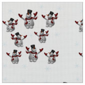 Snowmen en Snowflakes Stof (Close Up)