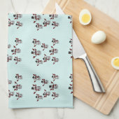 Snowmen en Snowflakes Towel Theedoek (Quarter Fold)