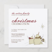 Snowmen en ster: kerstuitnodiging kaart (Voorkant)