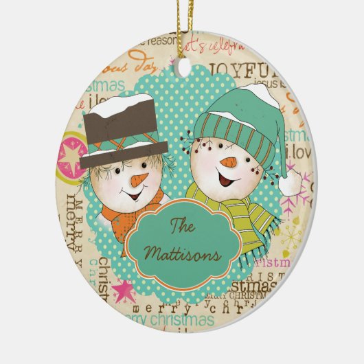 Snowmen en Typografie Ornament Keepomwille (Links)