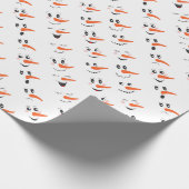 Snowmen Faces Cadeaupapier (Hoek)