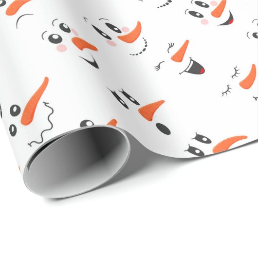 Snowmen Faces Cadeaupapier (Rol Hoek)