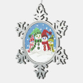 Snowmen familie Pewter ornament (Rechts)