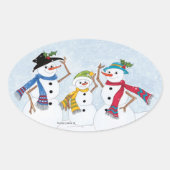 Snowmen Familie Stickers (Voorkant)