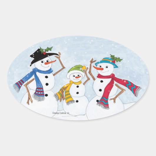 Snowmen Familie Stickers (Voorkant)