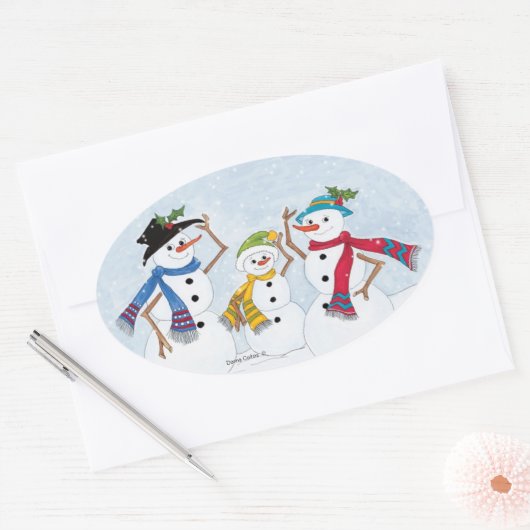 Snowmen Familie Stickers (Envelop)