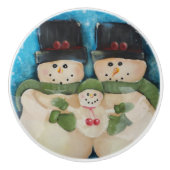 Snowmen Familiekabinet Knobs Keramische Knop (Voorkant)