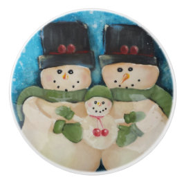 Snowmen Familiekabinet Knobs Keramische Knop