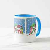 Snowmen familieportret mok (Voorkant rechts)