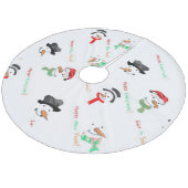 Snowmen Fleece Kerstboom Rok (Gekanteld)