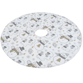 Snowmen Fleece Kerstboom Rok