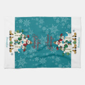 Snowmen Friends Cute Kerstmis Theedoek (Horizontaal)