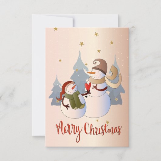 Snowmen Friends Kaart (Voorkant)