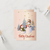 Snowmen Friends Kaart (Voorkant / Achterkant in situ)