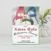 SNOWMEN GALA PARTY UITNODIGING (Staand voorkant)