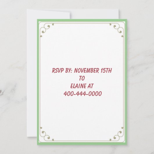 SNOWMEN GALA PARTY UITNODIGING (Achterkant)