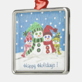 Snowmen-gezagspremiumkerstversiering Metalen Ornament (Links)