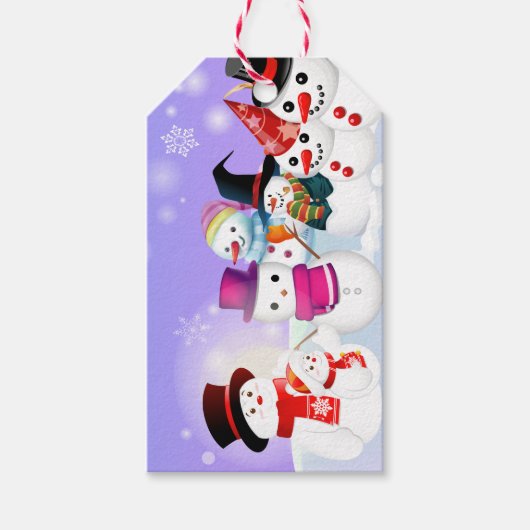 Snowmen Gift Labels Cadeaulabel (Voorkant)