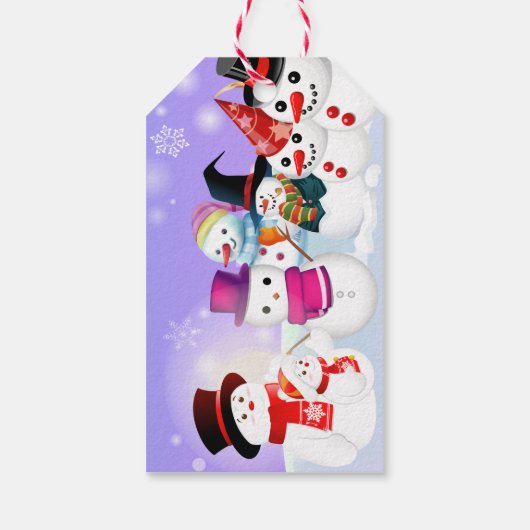 Snowmen Gift Labels Cadeaulabel (Achterkant)