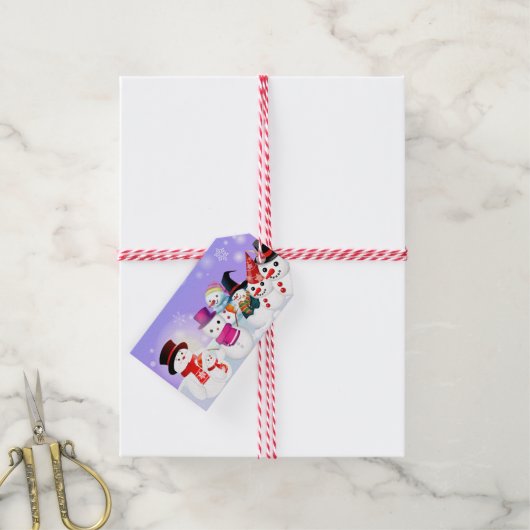 Snowmen Gift Labels Cadeaulabel (Met Touw)