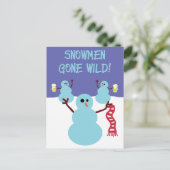 Snowmen Gone Wild. Briefkaart (Staand voorkant)