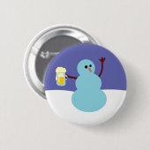 Snowmen Gone Wild. Ronde Button 5,7 Cm (Voorkant /achterkant)