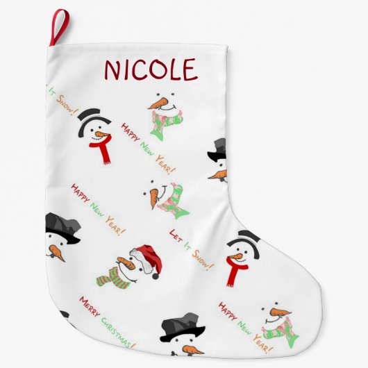 Snowmen Grote Kerstsok (Voorkant)