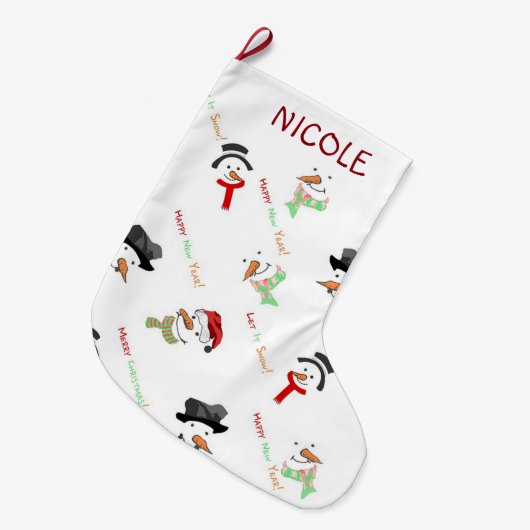 Snowmen Grote Kerstsok (Voorkant (Hangend))