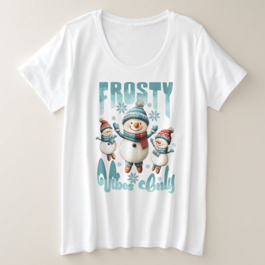 Snowmen Grote Maat T-shirt (Design voorkant)