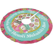 Snowmen Hawaiian Merry kerstboomrok Kerstboom Rok (Gekanteld)