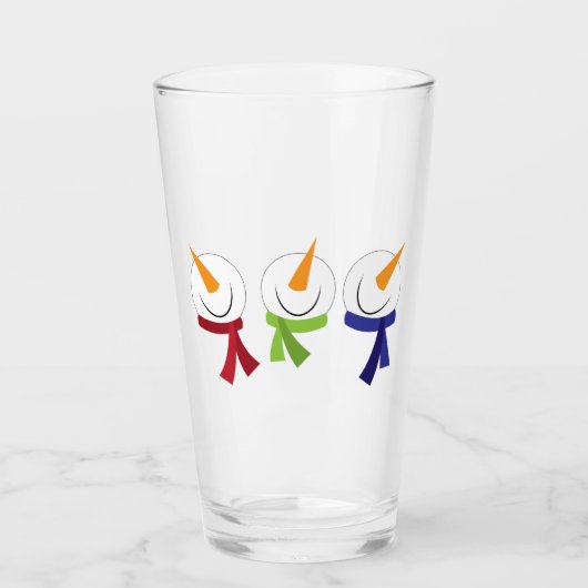 Snowmen Head Glas (Voorkant)