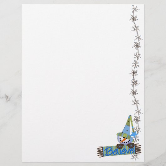 Snowmen Holiday Letterhead (Voorkant)