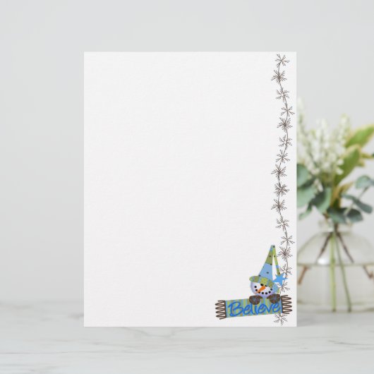 Snowmen Holiday Letterhead (Staand voorkant)