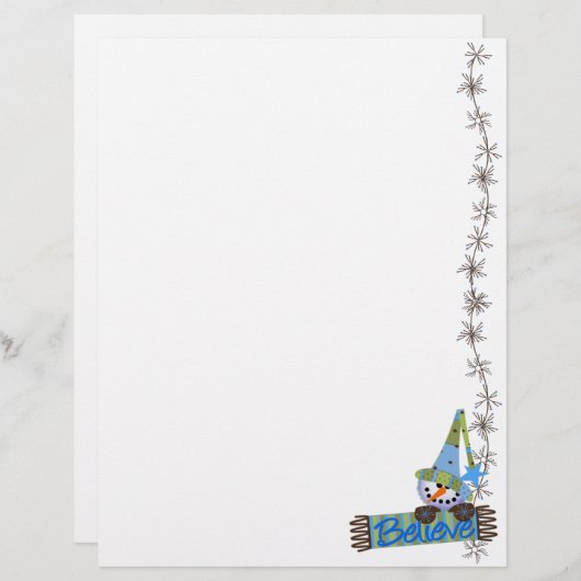 Snowmen Holiday Letterhead (Voorkant / Achterkant)