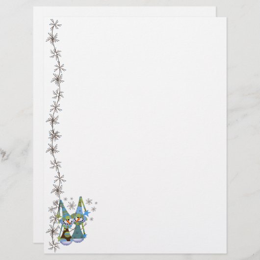 Snowmen Holiday Letterhead (Voorkant / Achterkant)