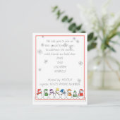 Snowmen Holiday Party Uitnodiging Briefkaart (Staand voorkant)
