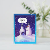 Snowmen Humor Briefkaart (Staand voorkant)