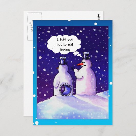Snowmen Humor Briefkaart (Voorkant / Achterkant)