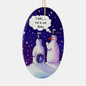 Snowmen Humor Keramisch Ornament (Rechts)