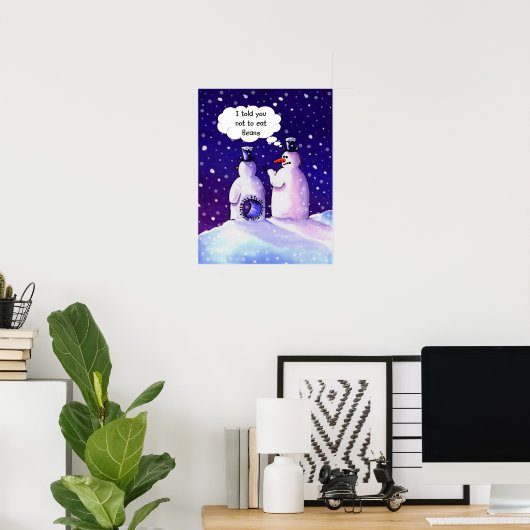 Snowmen Humor Poster (Thuiskantoor)