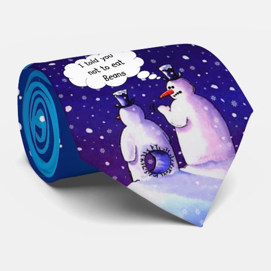 Snowmen Humor Stropdas (Opgerold)