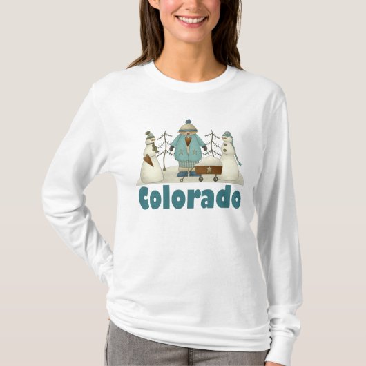 Snowmen in Colorado T-shirt (Voorkant)