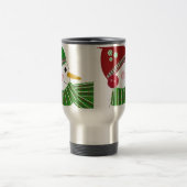 Snowmen in de groene en rode Accessoires Reisbeker (Center)