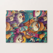 Snowmen In Designer Ski Gear On The Slopes Legpuzzel (Horizontaal)