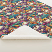 Snowmen In Designer Ski Gear On The Slopes Sherpa Deken (3/4)