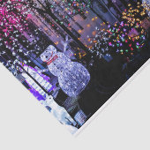 Snowmen in een kerstlicht Wonderland Tissuepapier (Detail)